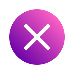 Obraz premium close gradient icon