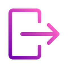 logout gradient icon