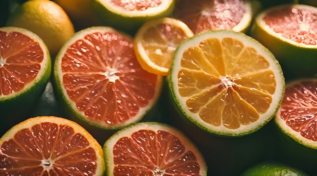 Citrus Delight: Sliced Lime and Lemon