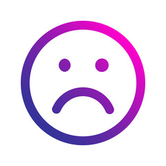 sad gradient icon