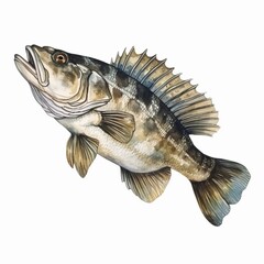 Naklejka premium Seahorse s, watercolor illustration clipart, 1500s, isolated on white background watercolor tone, pastel, 3D Animator