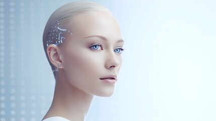 Futuristic Portrait of Sophisticated Artificial Intelligence Transcending Technological Boundaries
