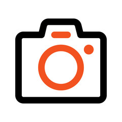 camera outline color icon