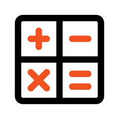 Fototapeta premium calculator outline color icon
