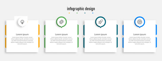 Infographic Business Templates Timeline Presentation Process Report Information Plan Strategy Progress Options, can be used for workflow diagram, info chart, web design. vector illustration.
