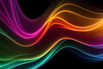 Fototapeta premium abstract colorful neon flow wave background, backgrounds 