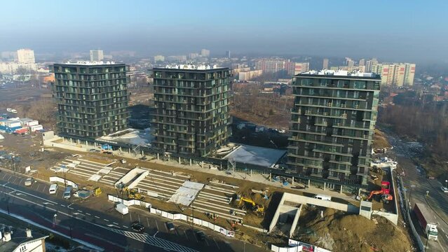 Aerial View Of The First District Housing Estate In Katowice