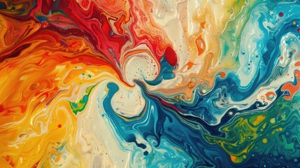 abstract background with multicolored marbling paint.