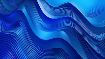 Bright blue dynamic abstract vector background with diagonal lines.