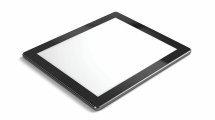 Tablet pc computer with blank screen isolated on white background
