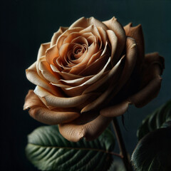 Toffee rose, vintage brown flower