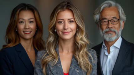 Fototapeta premium Corporate leadership, diverse management team