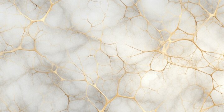 A marble background with gold and white lines on it. Generative AI.