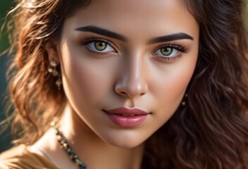 A Portrait Of Breathtakingly Gorgeous, Exotic, Beautiful Woman.

