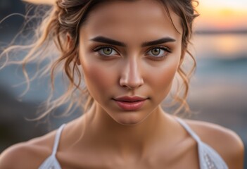 A Portrait Of Breathtakingly Gorgeous, Exotic, Beautiful Woman.
