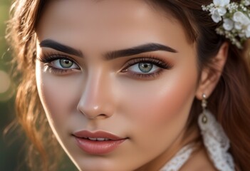 A Portrait Of Breathtakingly Gorgeous, Exotic, Beautiful Woman.
