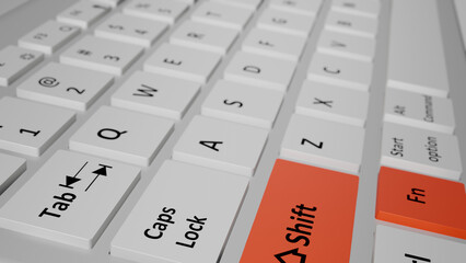 keyboard with red key keyboard with a key keyboard close up