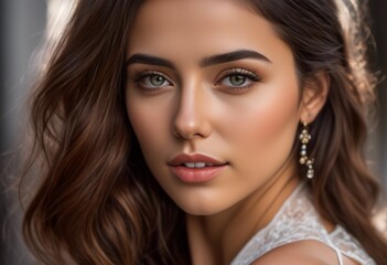 A Portrait Of Breathtakingly Gorgeous, Exotic, Beautiful Woman.
