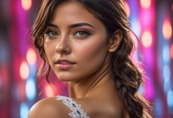 A Portrait Of Breathtakingly Gorgeous, Exotic, Beautiful Woman.
