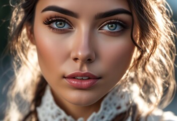 A Portrait Of Breathtakingly Gorgeous, Exotic, Beautiful Woman.
