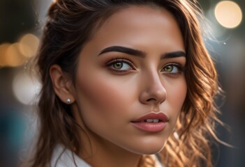 A Portrait Of Breathtakingly Gorgeous, Exotic, Beautiful Woman.
