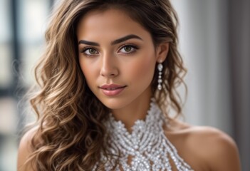 A Portrait Of Breathtakingly Gorgeous, Exotic, Beautiful Woman.
