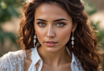 A Portrait Of Breathtakingly Gorgeous, Exotic, Beautiful Woman.
