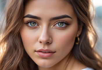 A Portrait Of Breathtakingly Gorgeous, Exotic, Beautiful Woman.
