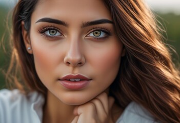 Obraz premium A Portrait Of Breathtakingly Gorgeous, Exotic, Beautiful Woman. 