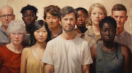 Group of people from different races
