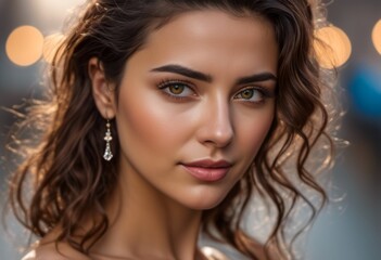 Obraz premium A Portrait Of Breathtakingly Gorgeous, Exotic, Beautiful Woman. 