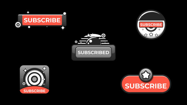 Black and White Theme Subscribe Button