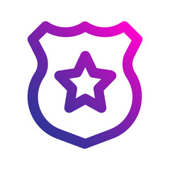 police gradient icon