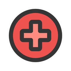 Obraz premium medical care line color icon