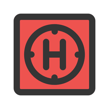 heliport line color icon