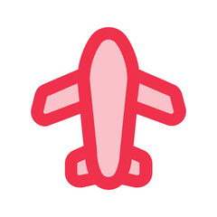 airplane outline fill icon