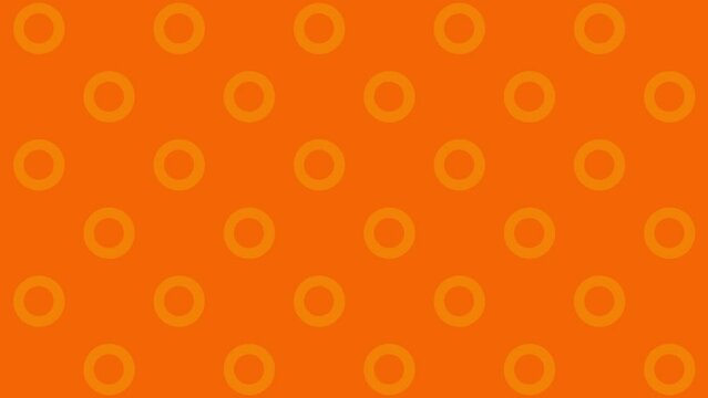 4k abstract animated ring moving emoji motion background, seamless looping animated cover background. 2d emoji moving background,  for puzzle and quiz videos. Orange background.