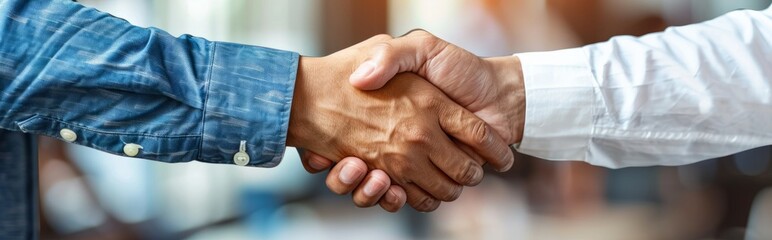 Fototapeta premium Cooperative handshake