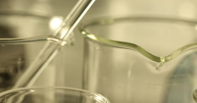 Laboratory glass clean empty test tubes concept