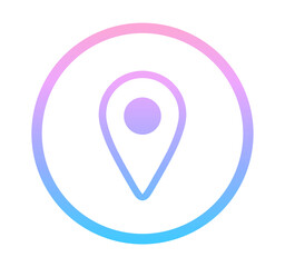 ピンクと青のグラデーション｜マップマーク
