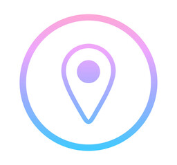 ピンクと青のグラデーション｜マップマーク
