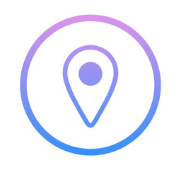 青紫色のグラデーション｜シンプルなマップマーク