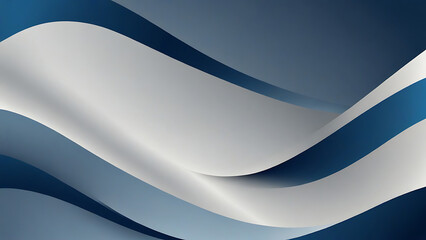A Blue and white formal wave banner background for presentations, plain
