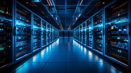 Fototapeta premium Big data technology background network creative illustration
