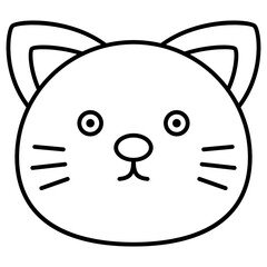 cat animal head icon