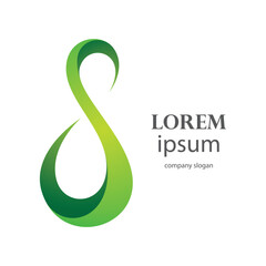 Fototapeta premium infinite number infinity logo design