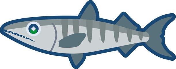 かわいいタツカマスのイラスト