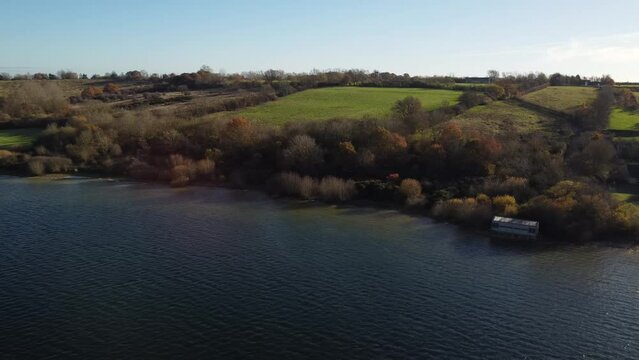 Rutland Water aerial view - England, Rutland, Edith Weston, UK
