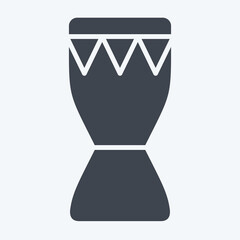 Icon African Drum. related to South Africa symbol. glyph style. simple design illustration