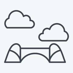 Icon Blocktrans Bridge. related to South Africa symbol. line style. simple design illustration